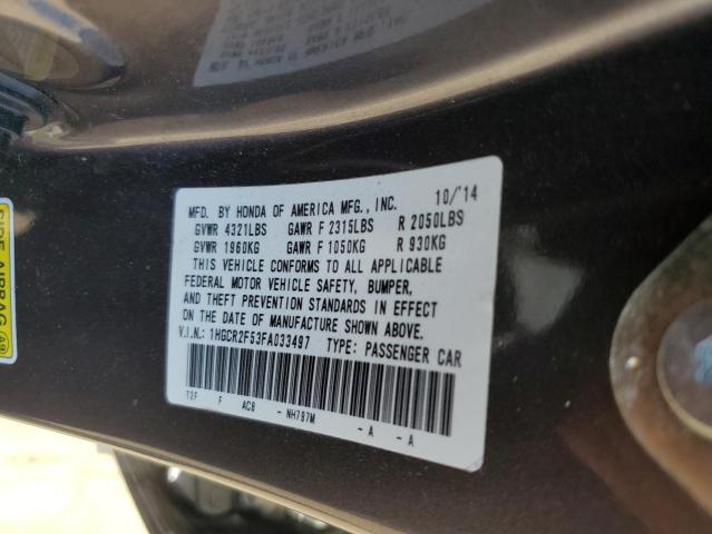 Photo 11 VIN: 1HGCR2F53FA033497 - HONDA ACCORD 