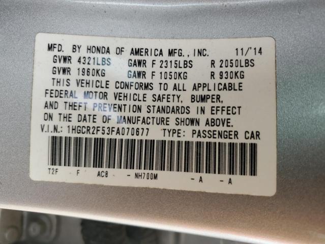 Photo 11 VIN: 1HGCR2F53FA070677 - HONDA ACCORD 