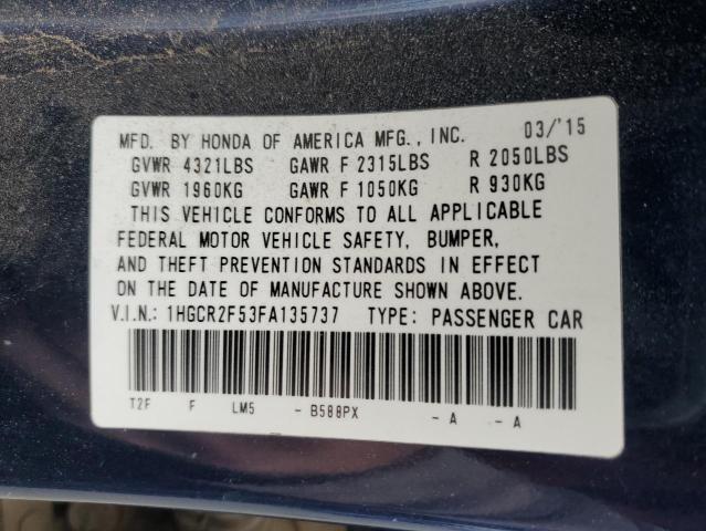 Photo 11 VIN: 1HGCR2F53FA135737 - HONDA ACCORD SPO 