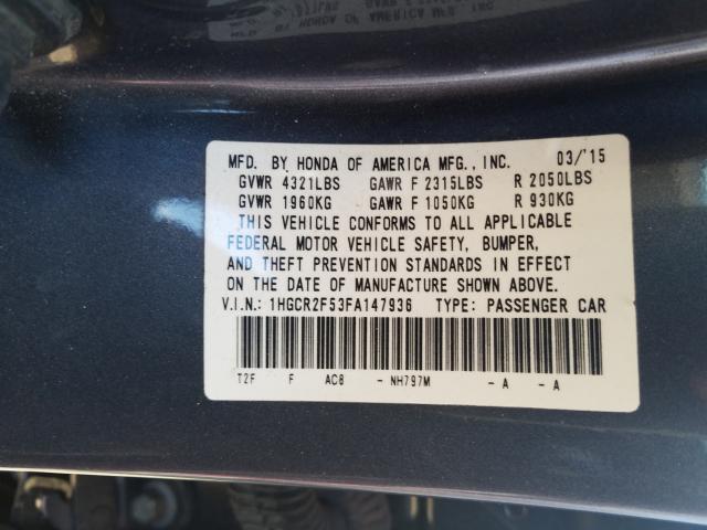 Photo 9 VIN: 1HGCR2F53FA147936 - HONDA ACCORD SPO 