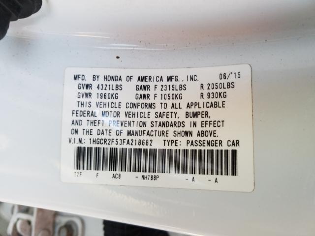 Photo 9 VIN: 1HGCR2F53FA218682 - HONDA ACCORD SPO 