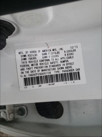 Photo 9 VIN: 1HGCR2F53GA091739 - HONDA ACCORD 