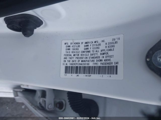 Photo 8 VIN: 1HGCR2F53HA056166 - HONDA ACCORD 