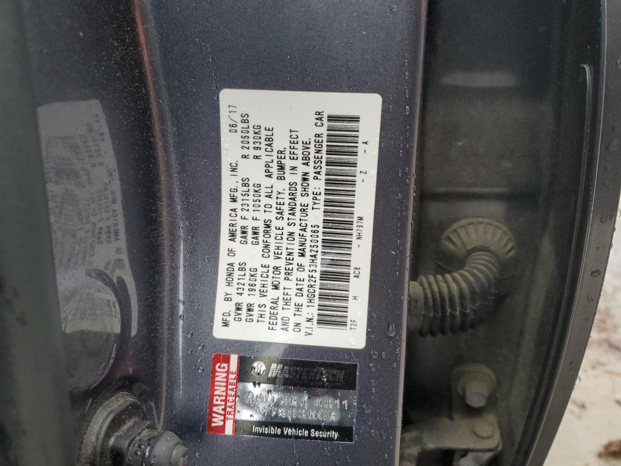 Photo 11 VIN: 1HGCR2F53HA250065 - HONDA ACCORD 