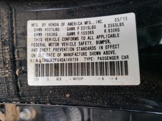 Photo 9 VIN: 1HGCR2F54DA149739 - HONDA ACCORD SPO 