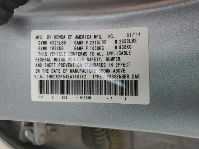 Photo 9 VIN: 1HGCR2F54EA140752 - HONDA ACCORD SPO 