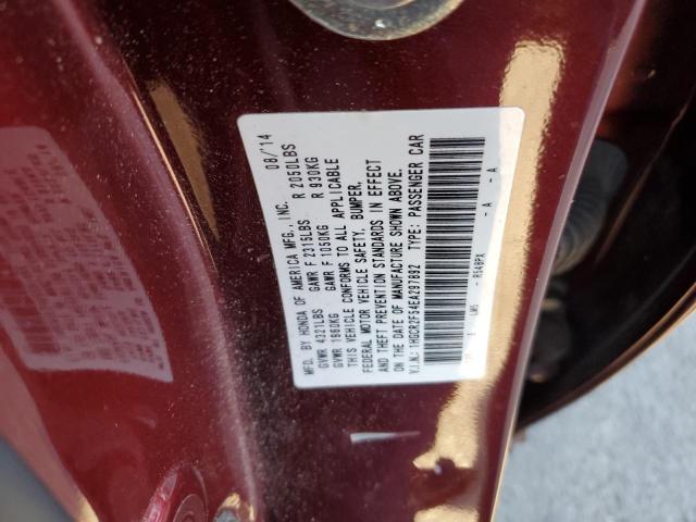 Photo 9 VIN: 1HGCR2F54EA297892 - HONDA ACCORD SPO 