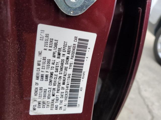 Photo 12 VIN: 1HGCR2F54FA117845 - HONDA ACCORD 