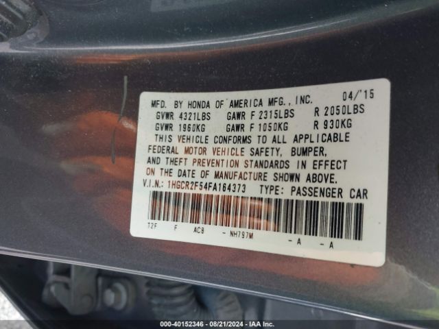 Photo 8 VIN: 1HGCR2F54FA164373 - HONDA ACCORD 