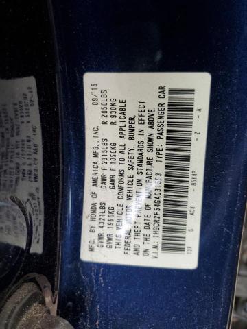 Photo 11 VIN: 1HGCR2F54GA031503 - HONDA ACCORD 