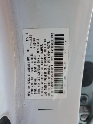 Photo 12 VIN: 1HGCR2F54GA093936 - HONDA ACCORD 