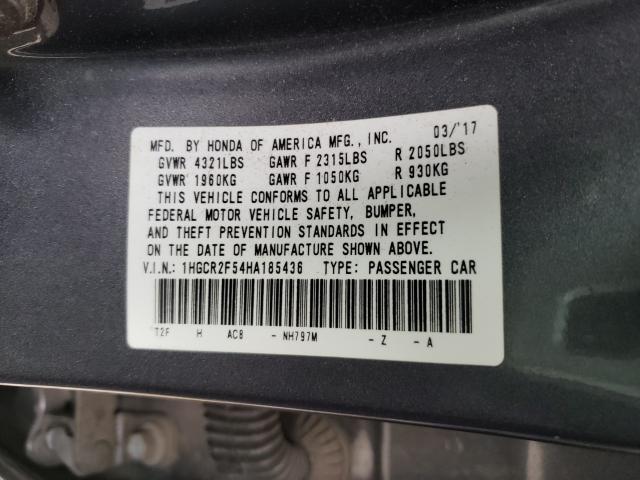 Photo 9 VIN: 1HGCR2F54HA185436 - HONDA ACCORD SPO 