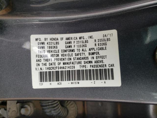 Photo 9 VIN: 1HGCR2F54HA214028 - HONDA ACCORD SPO 