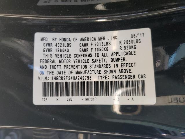 Photo 11 VIN: 1HGCR2F54HA249796 - HONDA ACCORD 