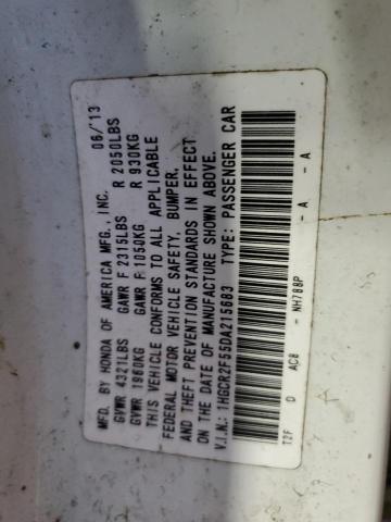 Photo 11 VIN: 1HGCR2F55DA215683 - HONDA ACCORD 