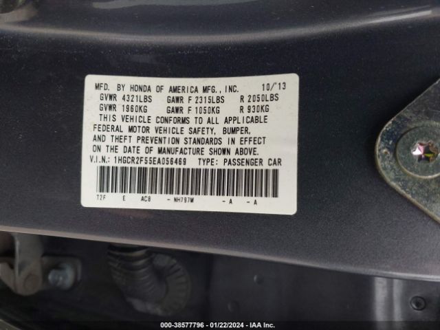 Photo 8 VIN: 1HGCR2F55EA056469 - HONDA ACCORD 