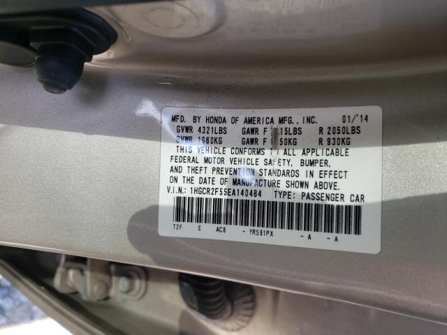 Photo 9 VIN: 1HGCR2F55EA140484 - HONDA ACCORD SPO 