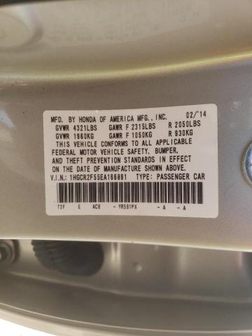 Photo 9 VIN: 1HGCR2F55EA166891 - HONDA ACCORD SPO 