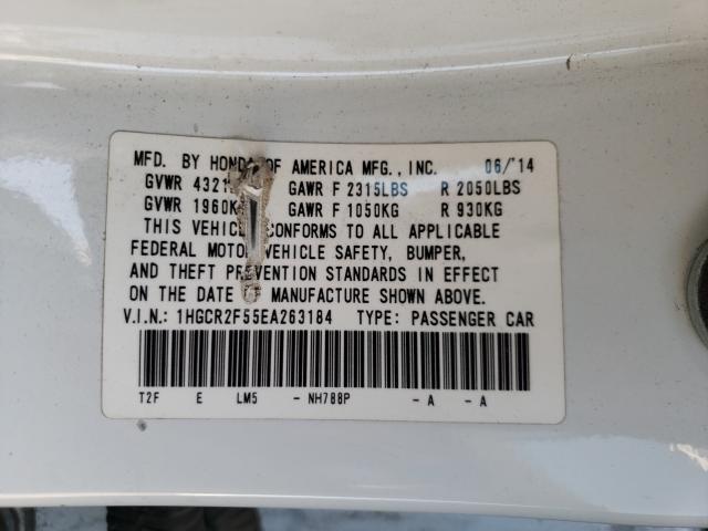 Photo 9 VIN: 1HGCR2F55EA263184 - HONDA ACCORD SPO 