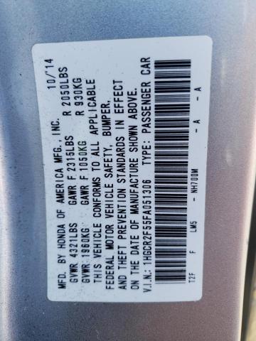 Photo 11 VIN: 1HGCR2F55FA051306 - HONDA ACCORD 