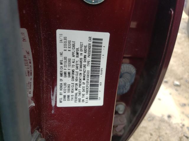 Photo 9 VIN: 1HGCR2F55FA168500 - HONDA ACCORD SPO 