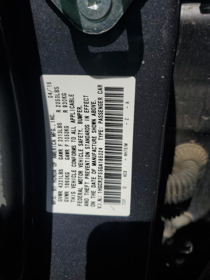 Photo 11 VIN: 1HGCR2F55GA185024 - HONDA ACCORD 