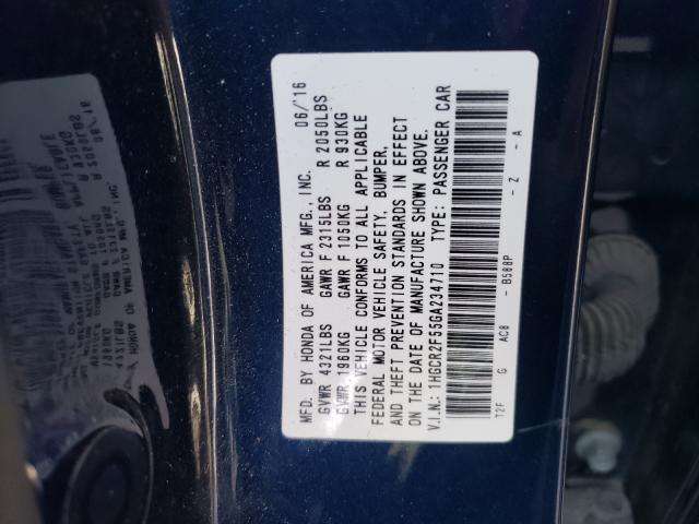 Photo 9 VIN: 1HGCR2F55GA234710 - HONDA ACCORD SPO 