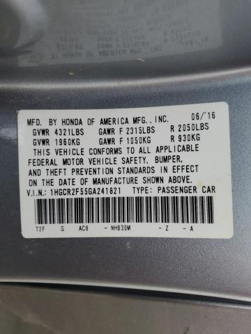 Photo 12 VIN: 1HGCR2F55GA241821 - HONDA ACCORD SPO 