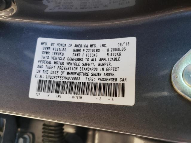 Photo 11 VIN: 1HGCR2F55HA070683 - HONDA ACCORD 