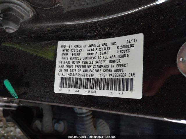 Photo 8 VIN: 1HGCR2F55HA285240 - HONDA ACCORD 