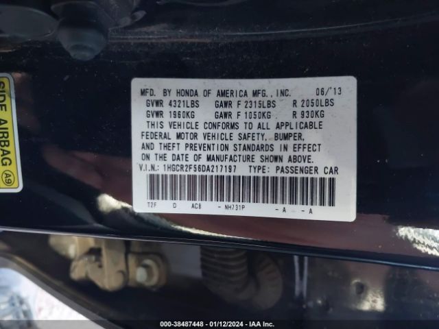 Photo 8 VIN: 1HGCR2F56DA217197 - HONDA ACCORD 