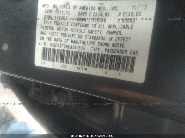 Photo 8 VIN: 1HGCR2F56EA080635 - HONDA ACCORD SEDAN 