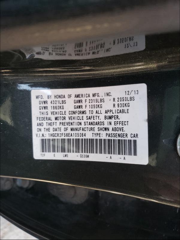 Photo 9 VIN: 1HGCR2F56EA105064 - HONDA ACCORD SPO 