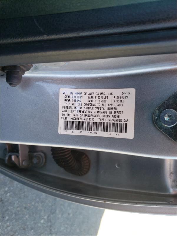 Photo 9 VIN: 1HGCR2F56EA214513 - HONDA ACCORD SPO 