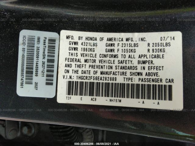 Photo 8 VIN: 1HGCR2F56EA282889 - HONDA ACCORD SEDAN 