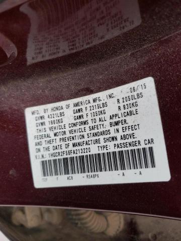 Photo 9 VIN: 1HGCR2F56FA213220 - HONDA ACCORD SPO 