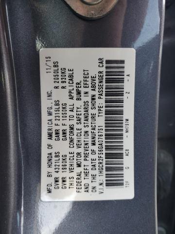 Photo 12 VIN: 1HGCR2F56GA076751 - HONDA ACCORD 