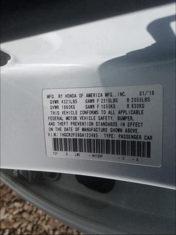 Photo 9 VIN: 1HGCR2F56GA123485 - HONDA ACCORD SPO 