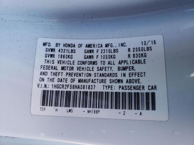 Photo 9 VIN: 1HGCR2F56HA081837 - HONDA ACCORD SPO 