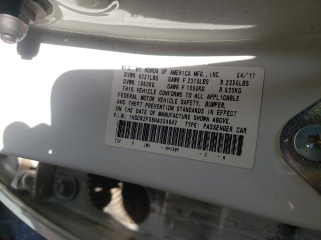 Photo 9 VIN: 1HGCR2F56HA204942 - HONDA ACCORD SPO 