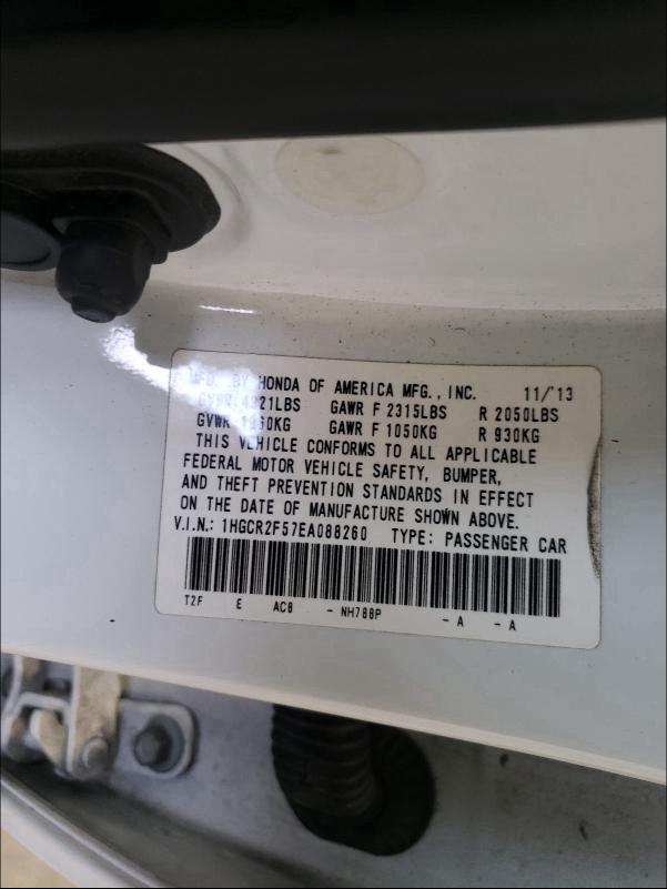 Photo 9 VIN: 1HGCR2F57EA088260 - HONDA ACCORD SPO 