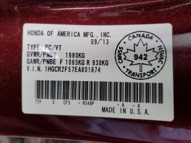 Photo 11 VIN: 1HGCR2F57EA801674 - HONDA ACCORD 