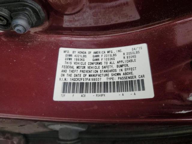 Photo 11 VIN: 1HGCR2F57FA166537 - HONDA ACCORD SPO 