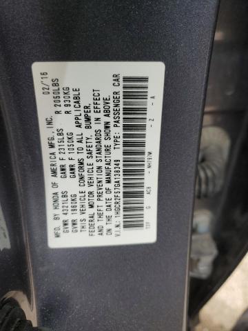 Photo 11 VIN: 1HGCR2F57GA138349 - HONDA ACCORD 