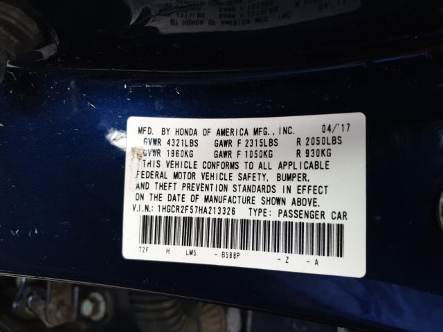 Photo 9 VIN: 1HGCR2F57HA213326 - HONDA ACCORD SPO 