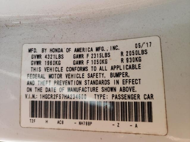 Photo 11 VIN: 1HGCR2F57HA234600 - HONDA ACCORD SPO 