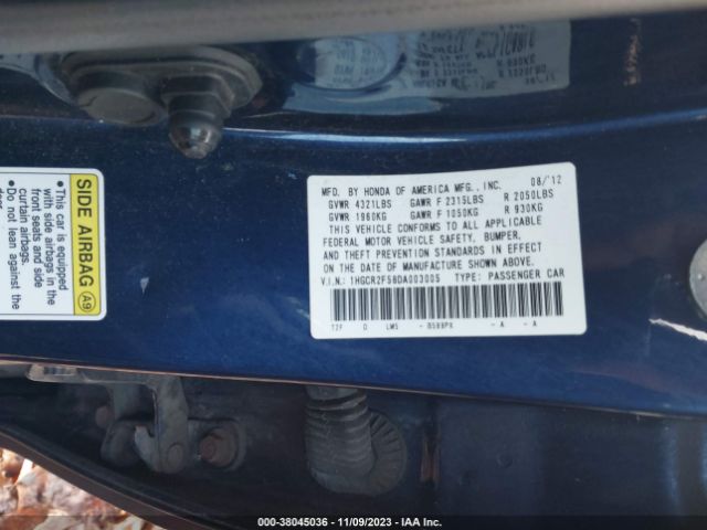 Photo 8 VIN: 1HGCR2F58DA003005 - HONDA ACCORD 