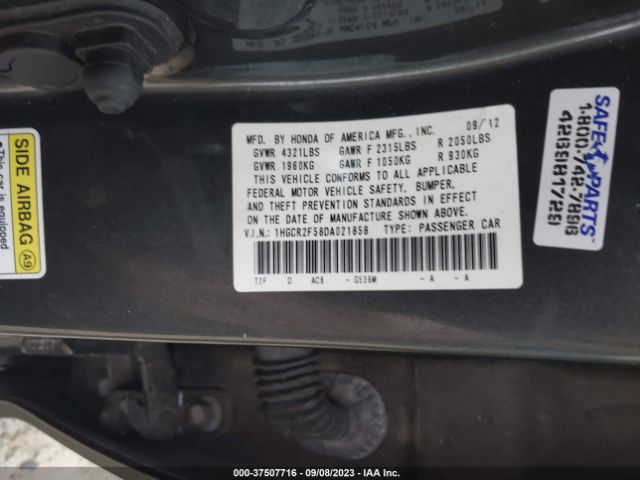 Photo 8 VIN: 1HGCR2F58DA021858 - HONDA ACCORD 