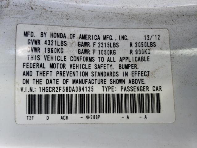 Photo 11 VIN: 1HGCR2F58DA084135 - HONDA ACCORD SPO 