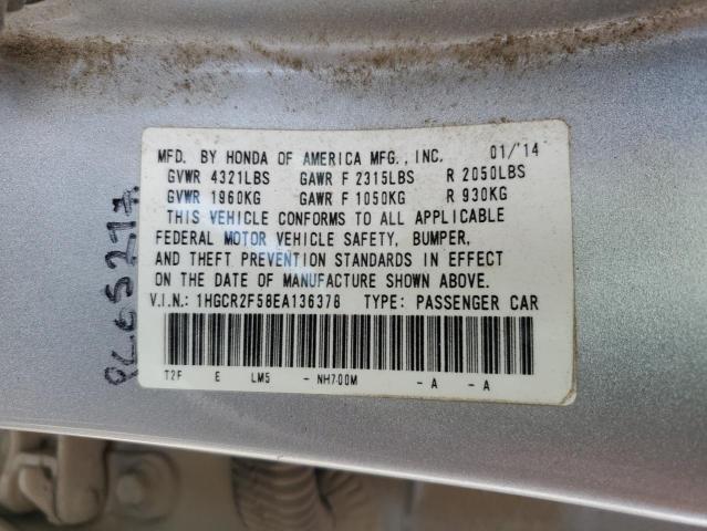 Photo 11 VIN: 1HGCR2F58EA136378 - HONDA ACCORD SPO 